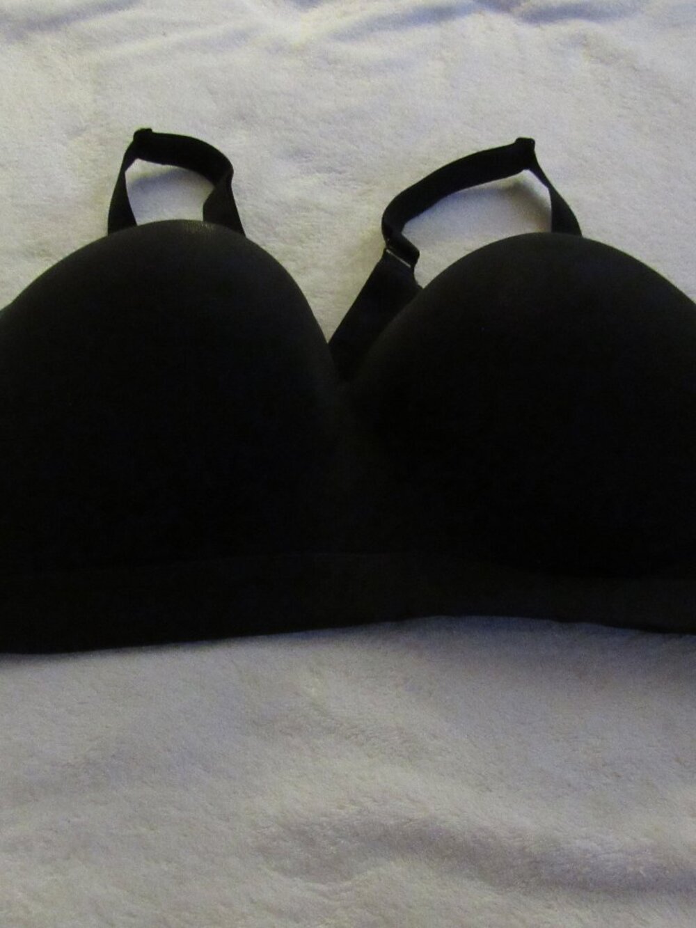 Cacique Black Lightly Lined Lounge Bra Size 44C USED